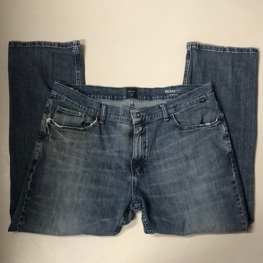 Nautical relaxed fit stretch jeans